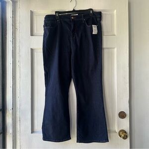 Denizen from Levi’s Dark Blue Ultra High Crop Flare Jeans